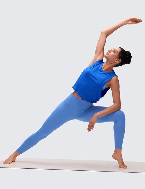 CRZ YOGA Pima Cotton Tank Top for Women - Loose Fit Sleeveless Workout Shirt | Perfect for Yoga & Gym