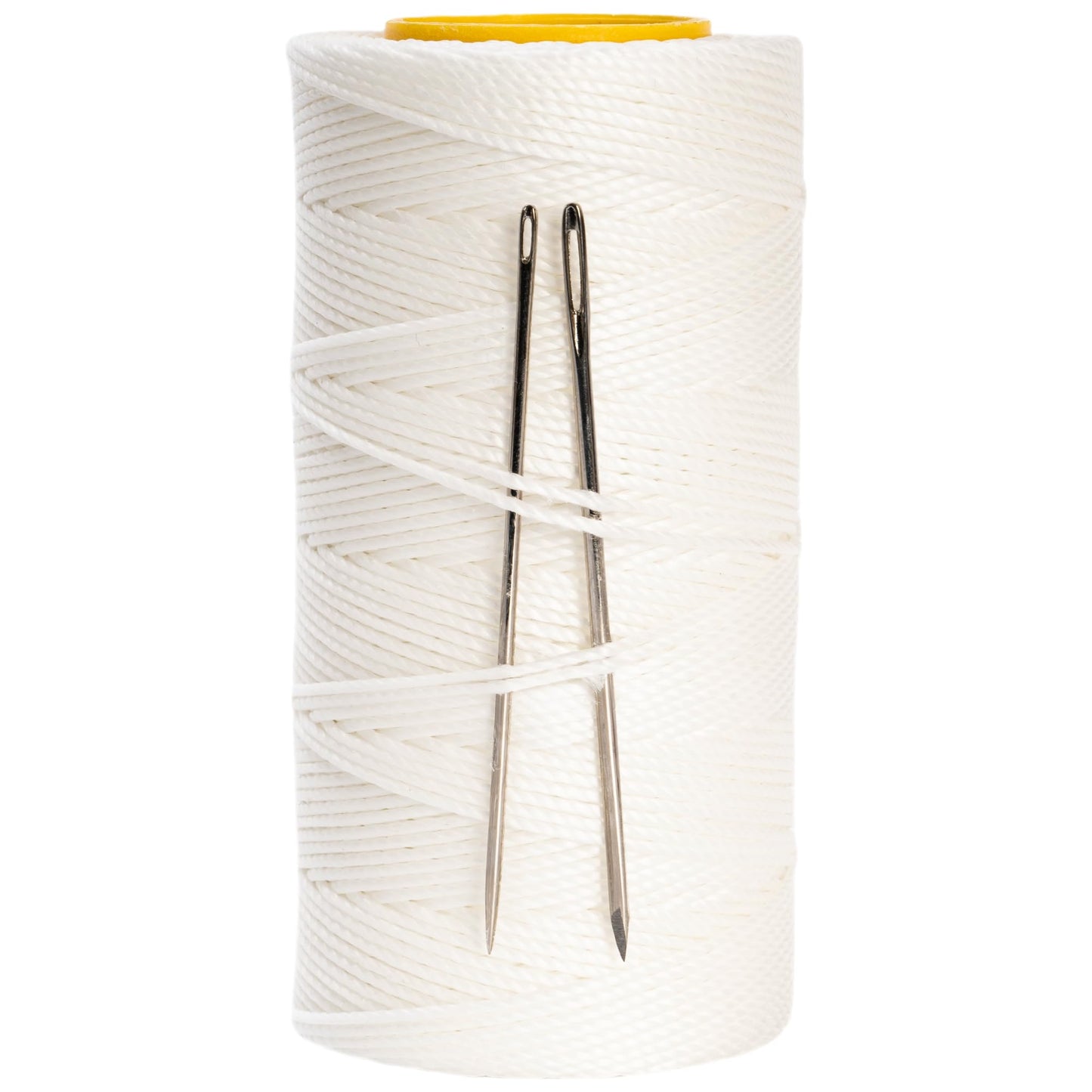Sail Repair Kit with Sail Needle, Thick Waxed Twine White Twine String for Whipping Twine, 330 Feet per Roll Heavy Duty Waxed Thread for Rope Whipping, Canvas Work, Sail Making - Wax Sail Kit (1)