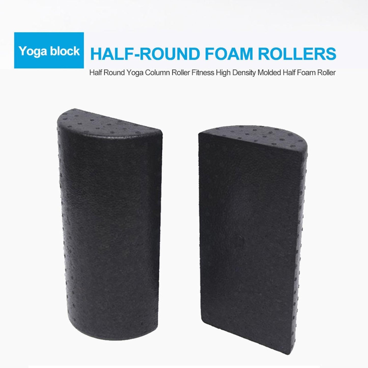 Half Cylinder Yoga Roller - Lightweight Half Moon Yoga Column Roller, Anti Slip D Shaped Foam Roller | Physical Therapyy Foam Roller, Recovery Foam Roller Suitable for Back Legs and Muscle Relief