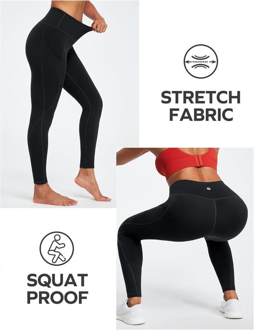 Ewedoos High-Waisted Leggings for Women - Tummy Control & Pockets | Athletic Workout Yoga Pants