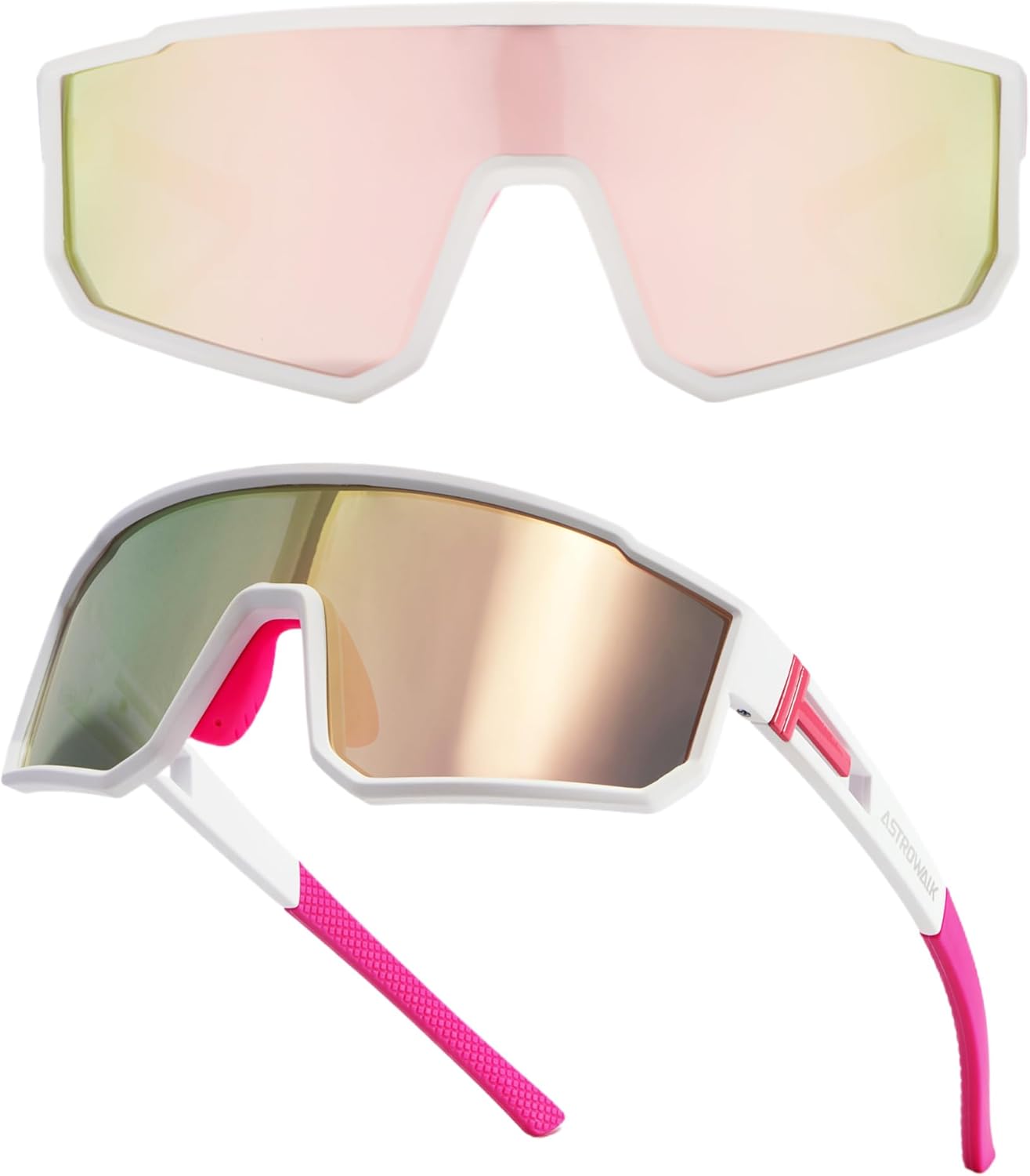 Polarized Running Sunglasses - UV400 Protection with Adjustable Nose Pad for Cycling & Hiking