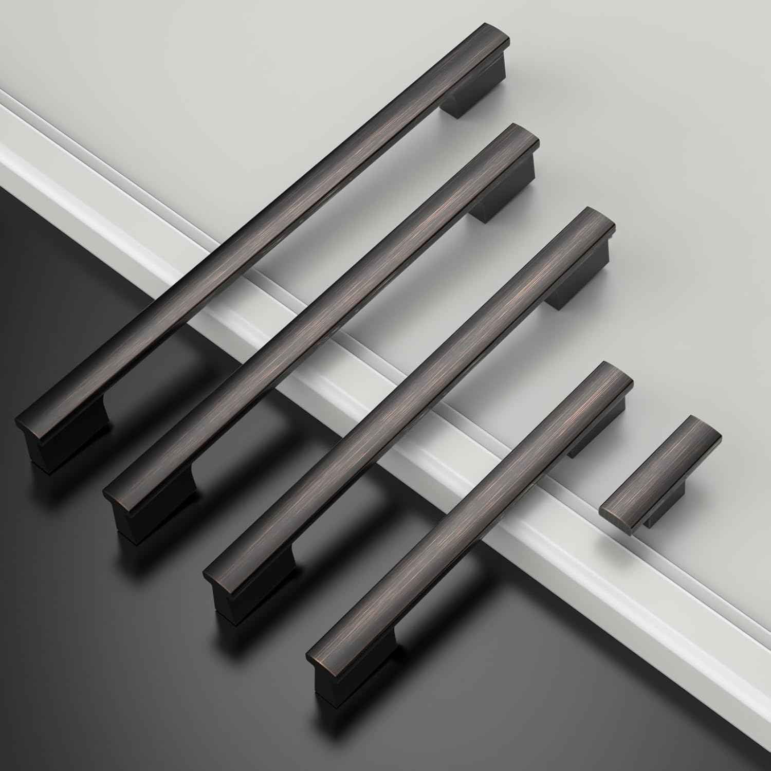 30 Pack Matte Black Kitchen Cabinet Knobs - Durable Zinc Drawer Hardware for Dressers