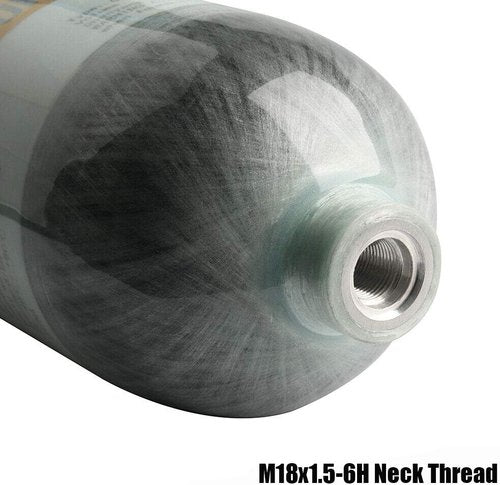Carbon Fiber Air Tank - 30 Cu Ft | 4500 PSI PCP Paintball Compressed Air System with Regulator Valve