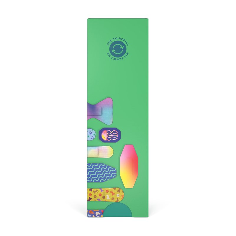 Welly Bandage Family Pack | Adhesive Flexible Fabric & Waterproof Bandages | Assorted Shapes and Patterns for Minor Cuts, Scrapes, and Wounds - 80 Count