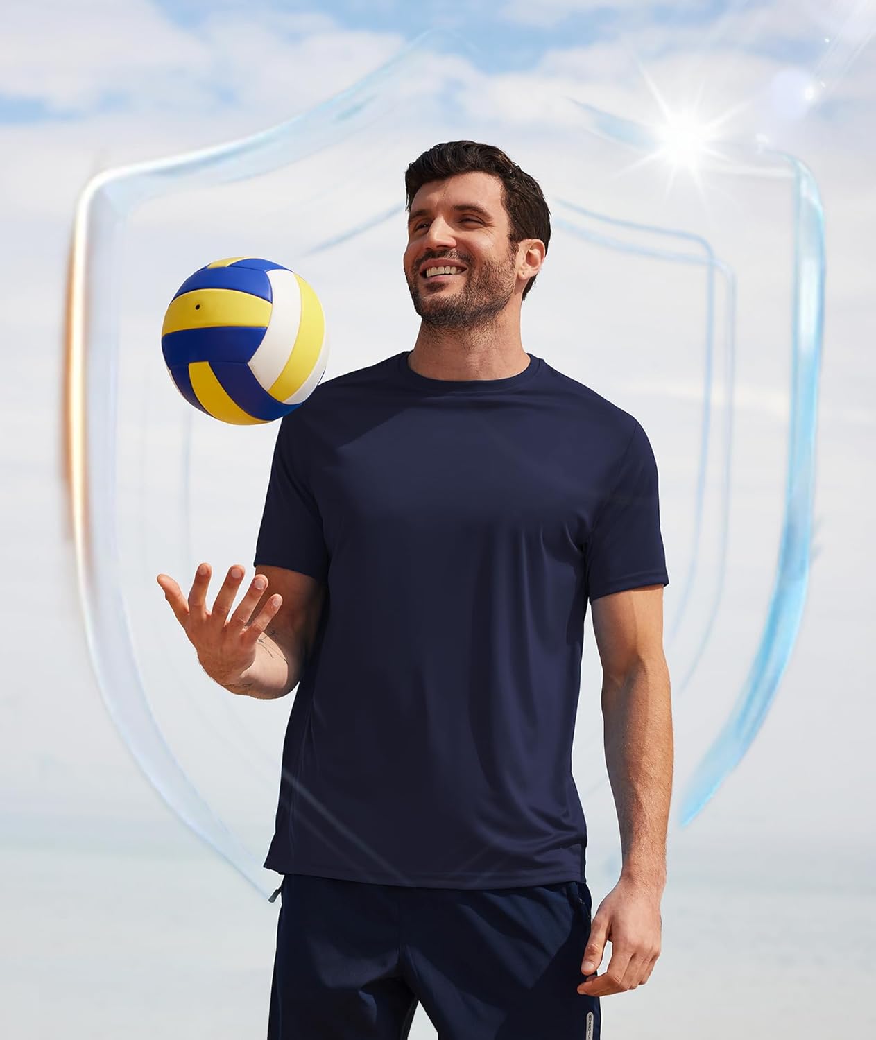 Skiennix Men's UPF 50+ UV Sun Protection T-Shirts - Fast Dry Rash Guard for Workout & Swimming | 5 Pack