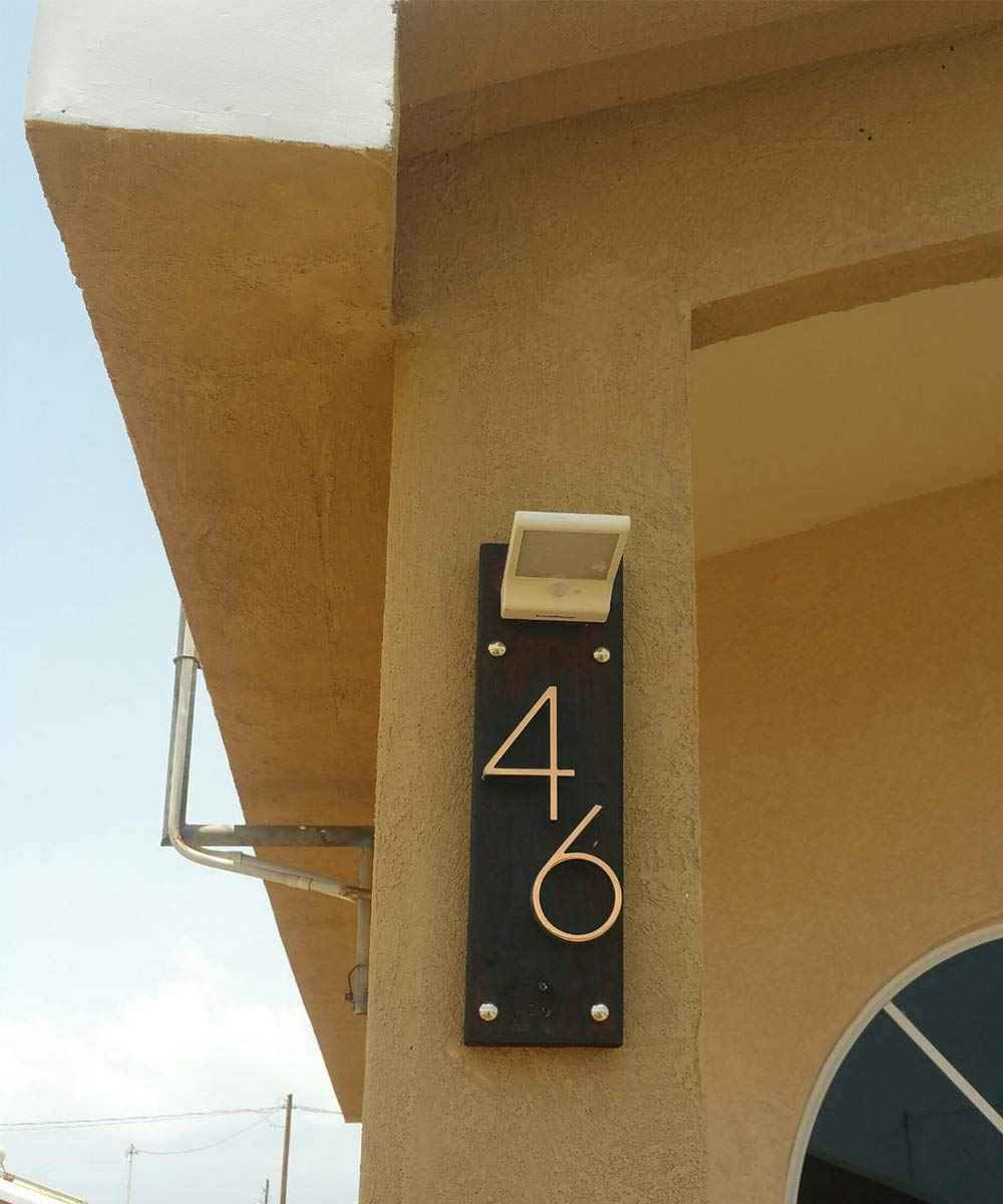 5’’ Floating House Number Modern House Numbers- zinc alloy Home Address Number with Exquisite Drawing Process-gold-Number 3