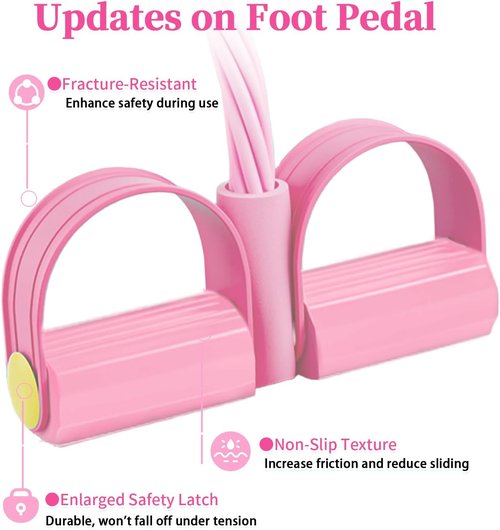 **Pedal Resistance Bands - Upgrade 6-Tube Manual Tension Training | Natural Rubber for Full-Body Workouts**