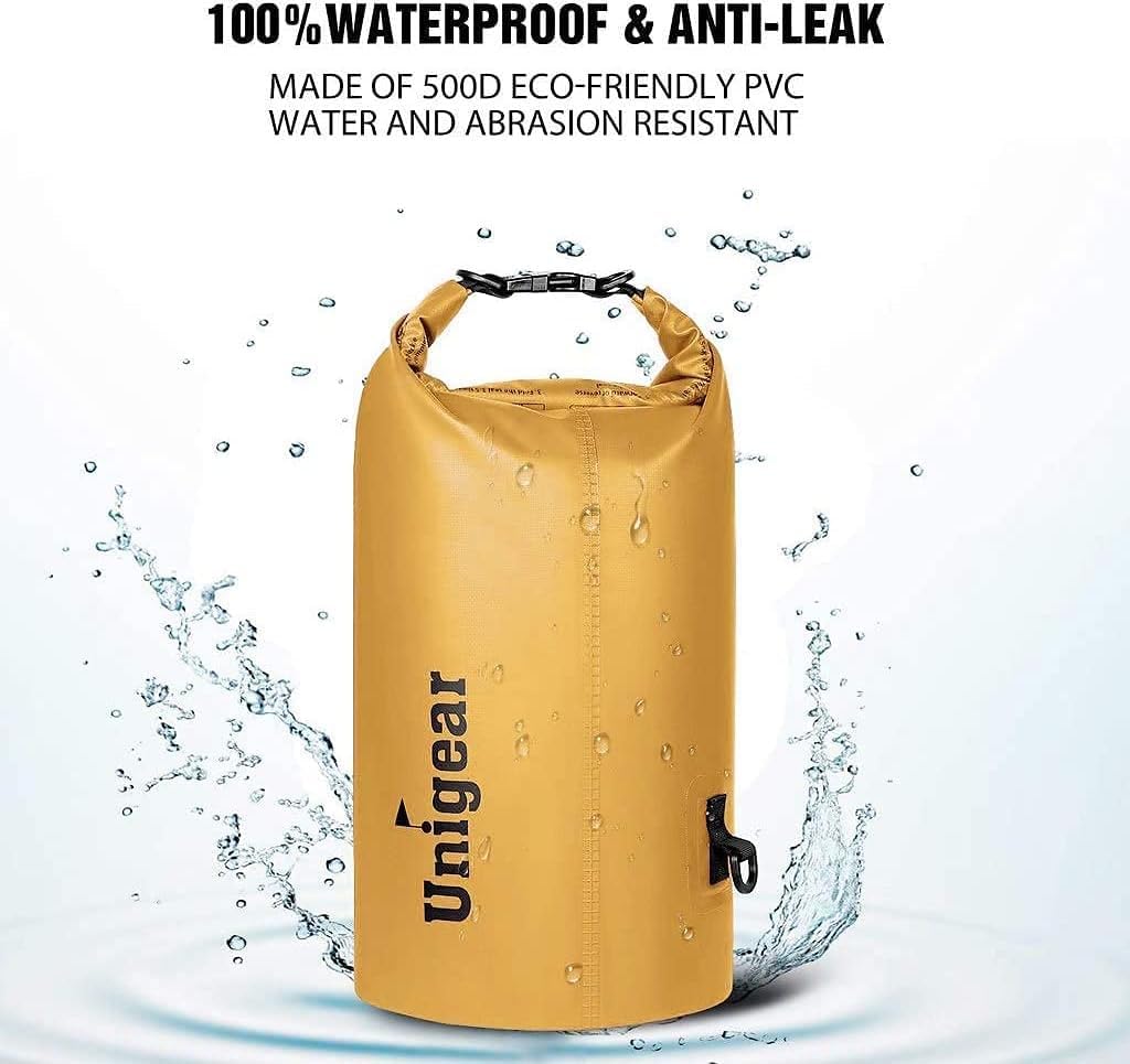 Unigear Waterproof Dry Bag - Lightweight Floating Storage for Kayaking, Boating & Camping | 2L/5L/10L/20L/30L/40L