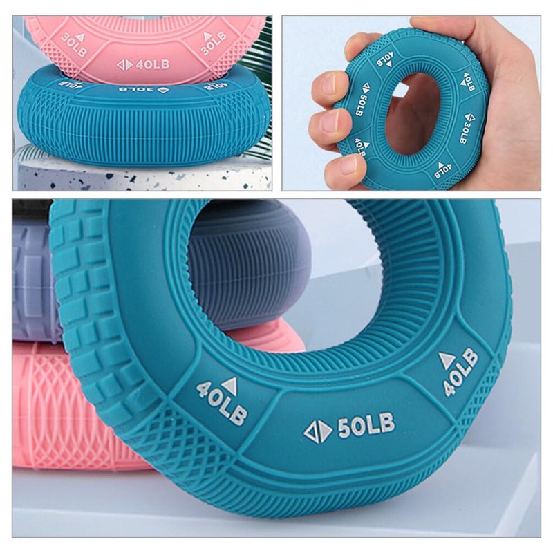 GANAZONO Hand Grip Strengthener Silicone Finger Trainer for Forearm and Wrist Exercise Portable Grip Circle Massage Ring for Stress Relief and Muscle Development