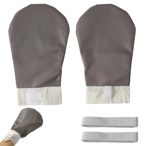 Ajqxh 2PCS Waterproof Dementia Restraint Gloves,Anti Scratch Mitts for Elderly,Protective Mitten for Dementia Patients/Adults
