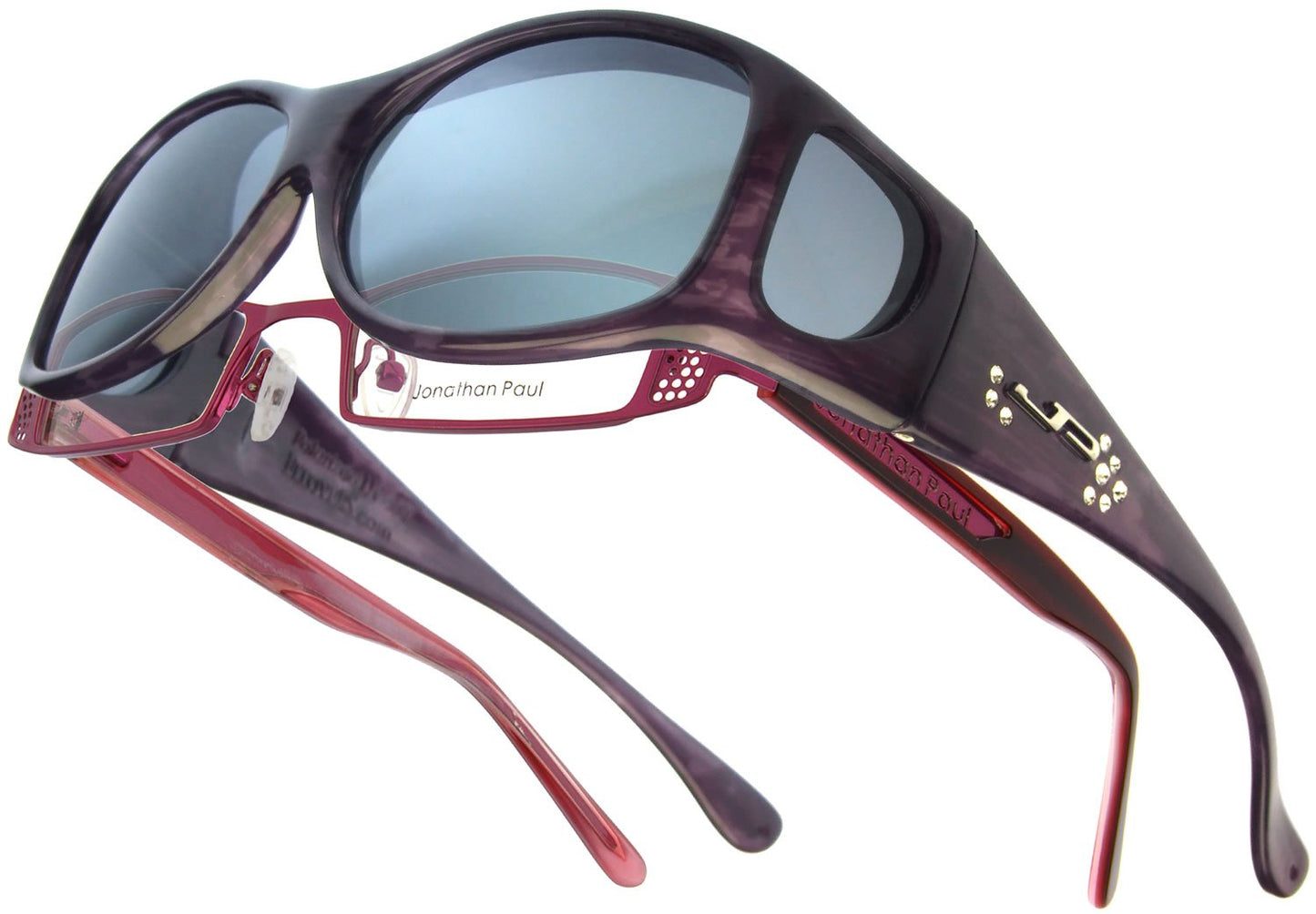 Glides JP Fitovers - Purple Haze w/Swarovski - Grey Lens (G005S)