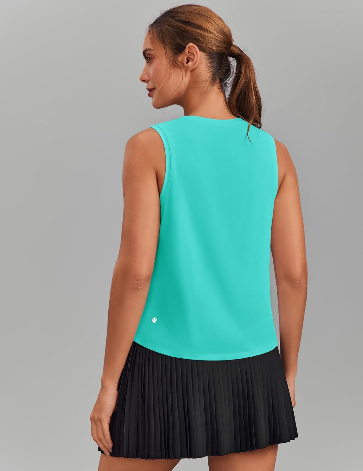 PINSPARK Ice Silk Workout Tank Tops - UPF50+ Quick-Dry Cropped Gym Tops for Women | Ideal for Running & Pilates