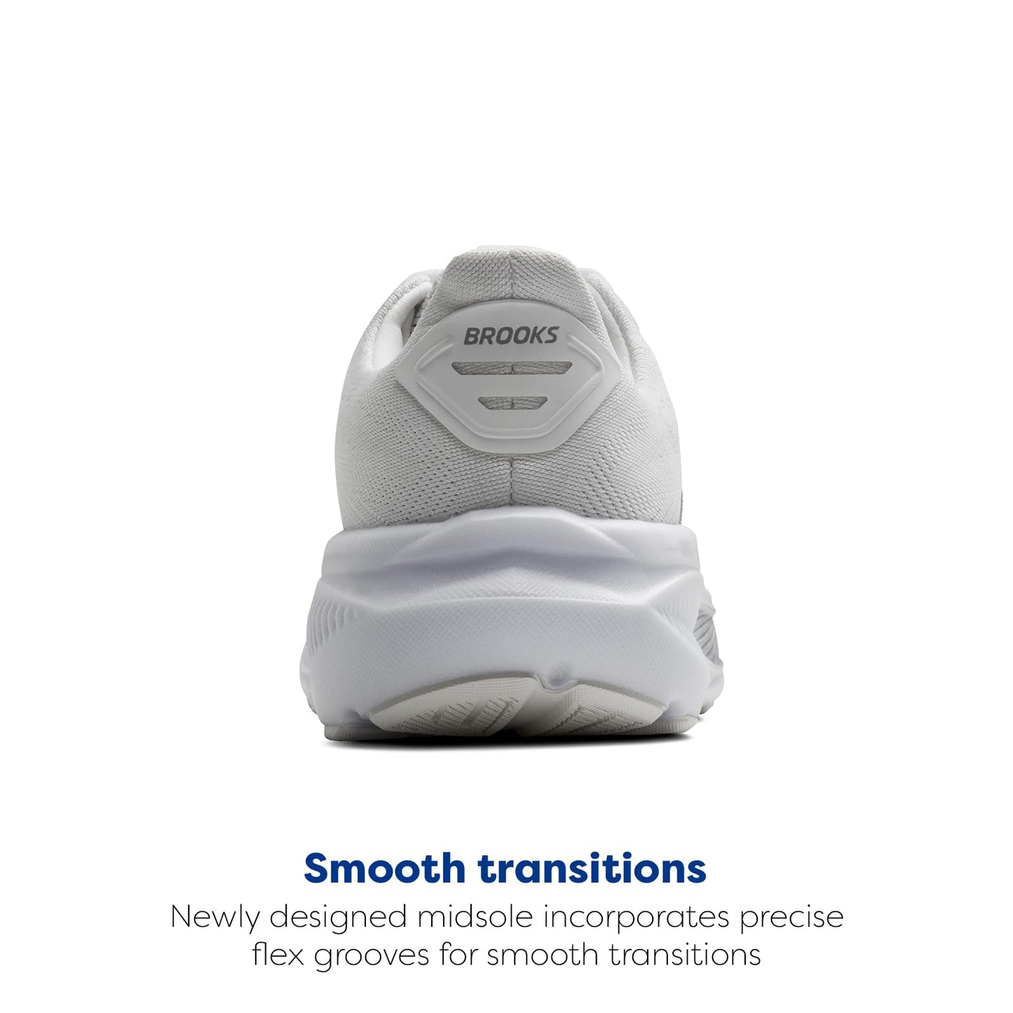 Brooks Women’s Ghost 17 Neutral Running Shoe - White/White/Grey - 9 Medium