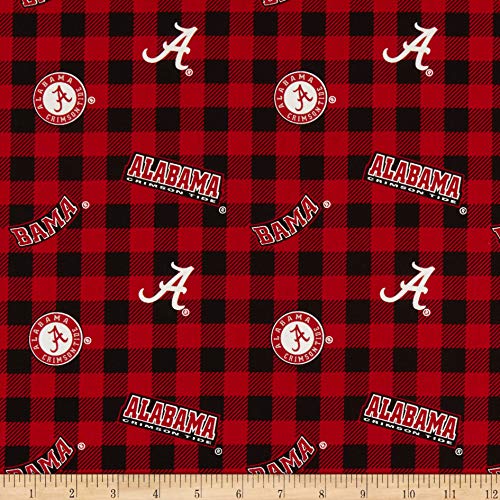 Cotton Fabric by the Yard - Alabama Crimson Tide Buffalo Plaid