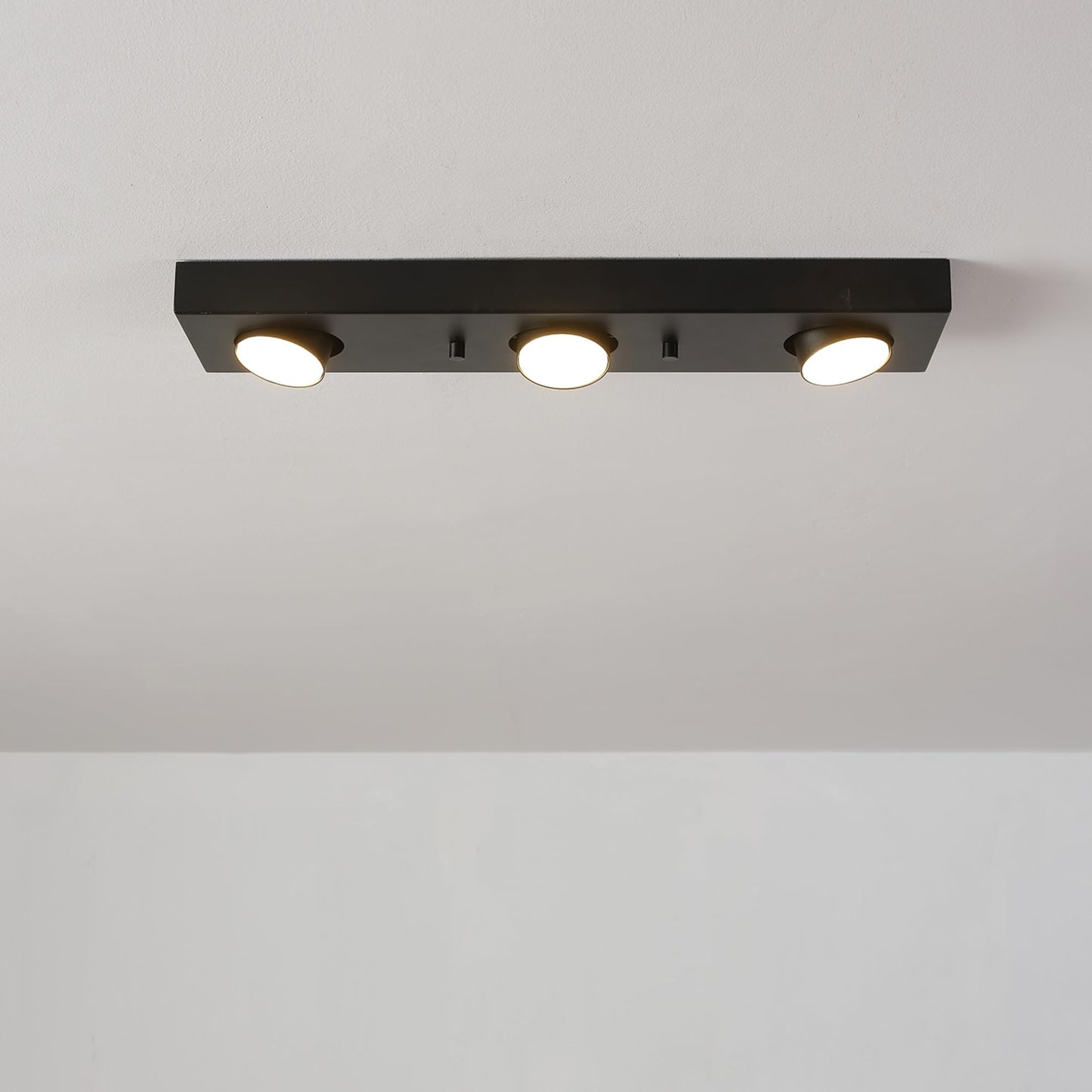 GLOBE Electric 59941 3-Light Integrated LED Track Lighting, Matte Black Modern Industrial Ceiling Light, Adjustable Pivoting Heads, 21 Watts, 1200 Lumens, 3000K, Dimmable