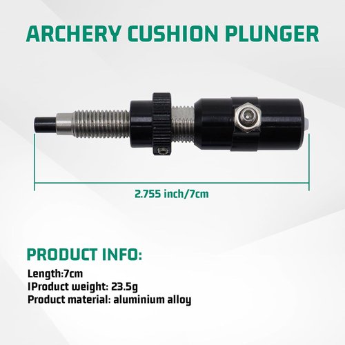 Archery Arrow Rest - Adjustable Magnetic Plunger with Pressure Button for Recurve & Longbow