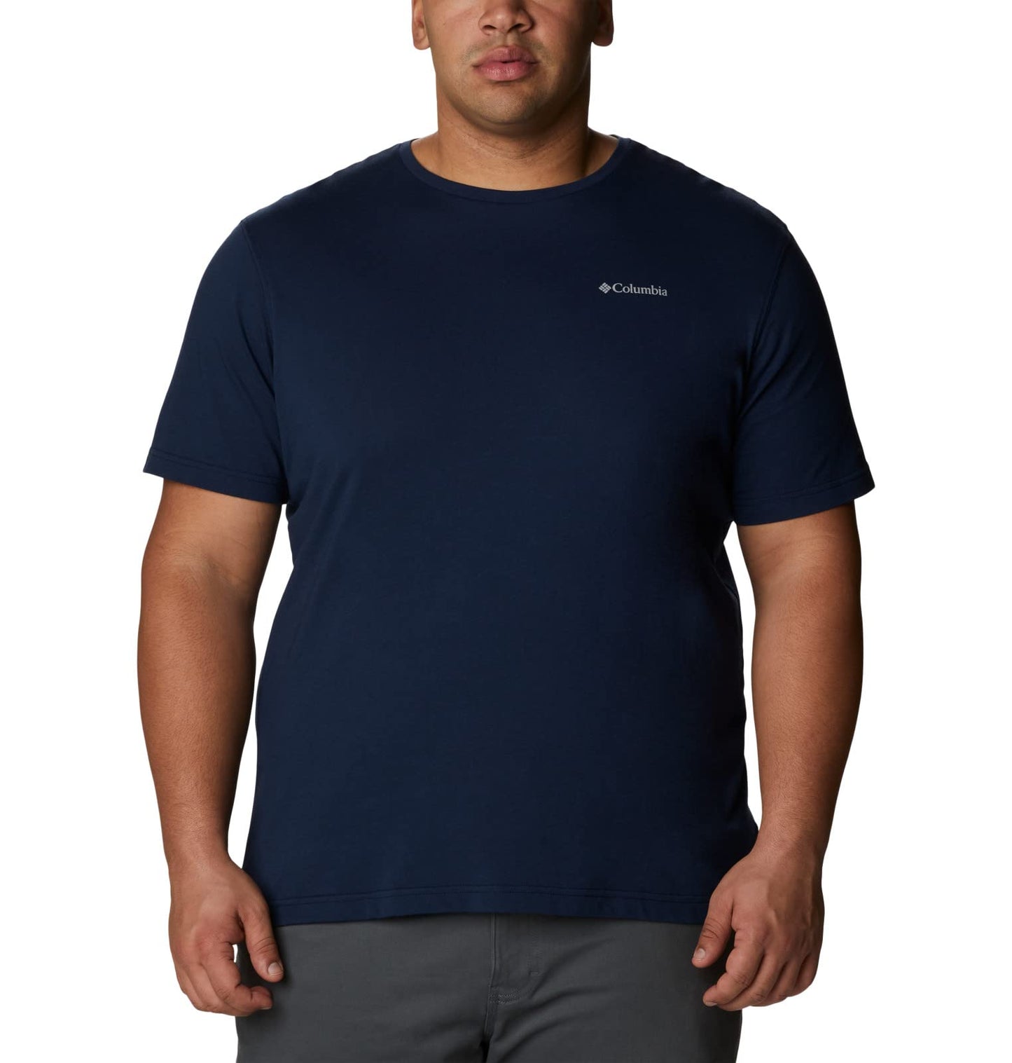 Columbia Mens Thistletown Hills Short Sleeve T-Shirt, Collegiate Navy Heather, Large Tall