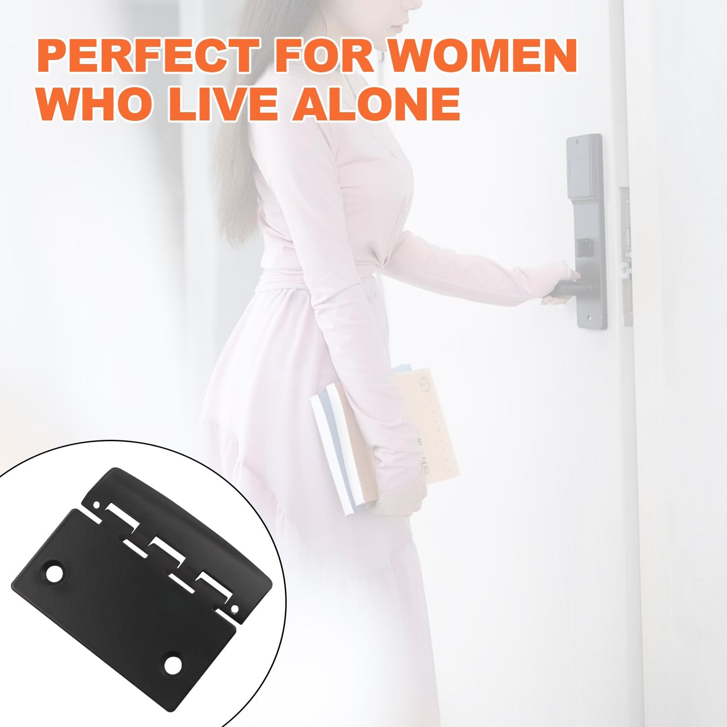 Flip Door Lock – Reversible Privacy Lock with Anti-Lock Out Screw for Child Safe Mode & Home Defense, Door Flip Lock Provides Defender Security, Black, 2-Pack