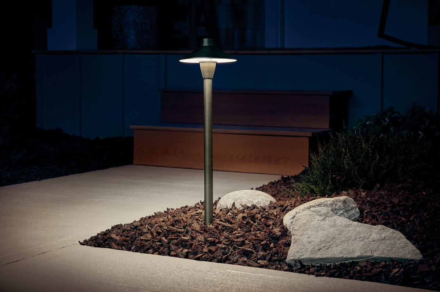KICHLER 12V Path Light in Textured Architectural Bronze, Durable Landscape Lighting, (21" H x 6.75" Dia), 15478AZT
