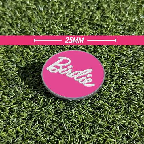 Shanker Golf Ball Marker with Birdie Pink Hat Clip - Magnetic Golf Accessory for Women