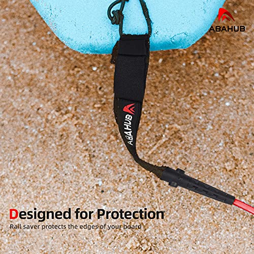 Premium Surfboard Leash - 6ft Tangle Free Legrope Strap - Black