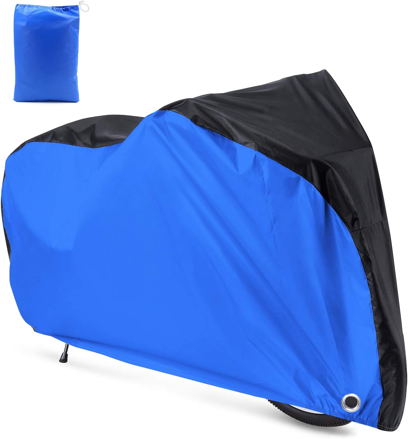 Roctee Bicycle Cover - Waterproof & Dust Resistant | Anti-UV Protection for XL Bikes, 78.7" x 27.6" x 43.3" - Portable & Durable (Black & Blue)