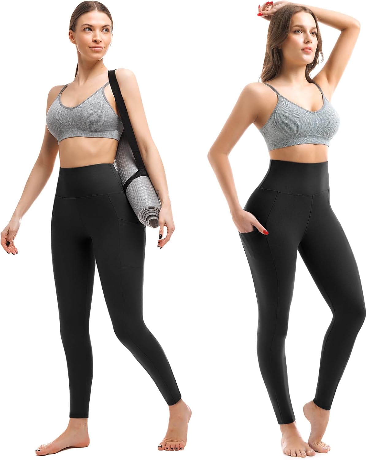 Skiennix High Waist Leggings with Pockets - 3 Pack for Ultimate Comfort & Style