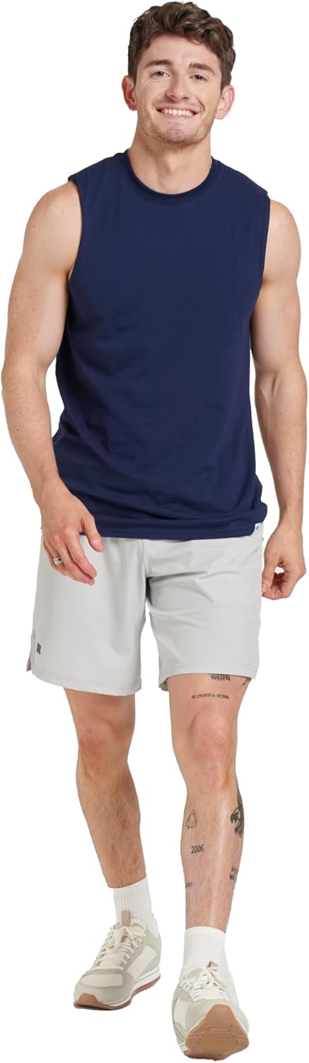 Russell Athletic Men's Dri-Power Muscle Shirts - Moisture-Wicking, Odor Protection, UPF 30+ | Sizes S-4X