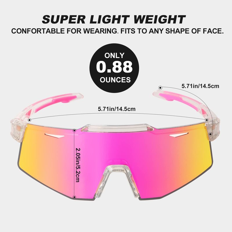 EXP VISION Polarized Cycling Glasses, UV 400 Sports Sunglasses Biking Goggles Running Hiking Golf Fishing Driving