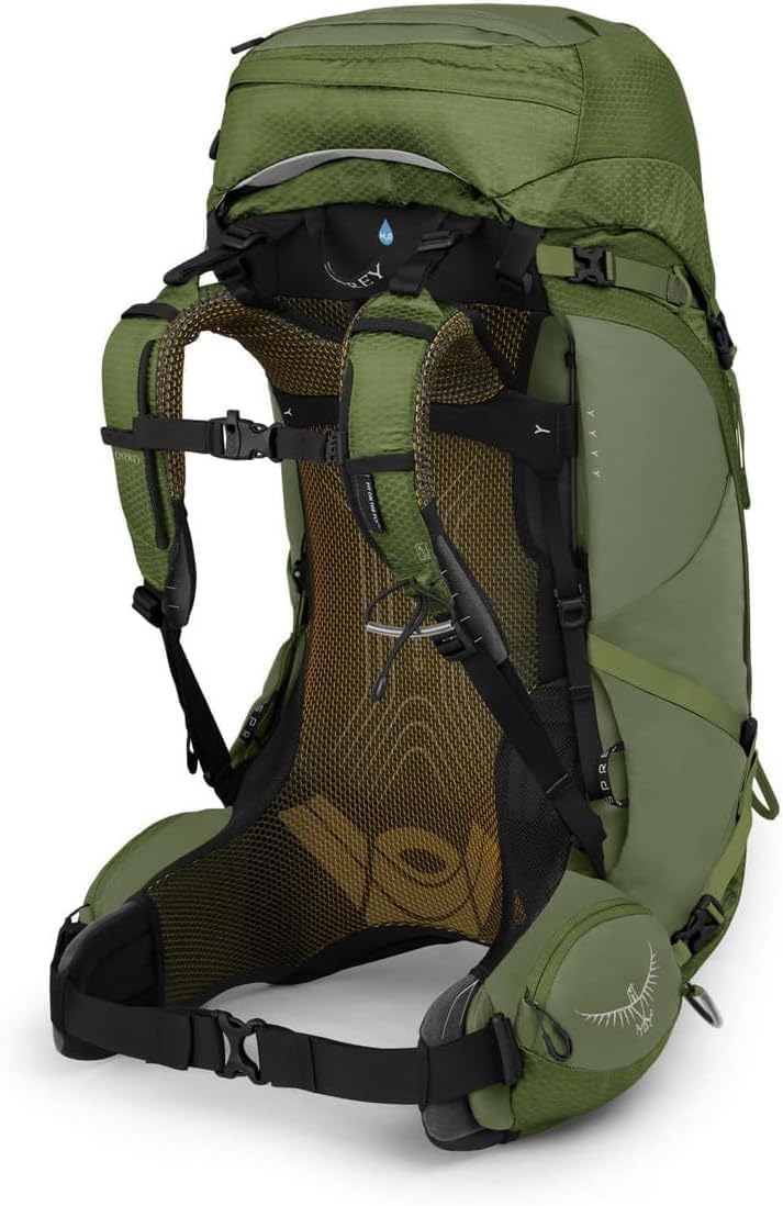 Osprey Atmos AG 50L Men's Backpacking Backpack, Mythical Green, S/M