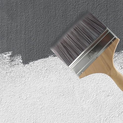 6 inch Wide Soft Bristle Paint Brush, Flat Stain Brush, Wooden Handle Deck Brush, Masonry Brush, Wood Stain Brush