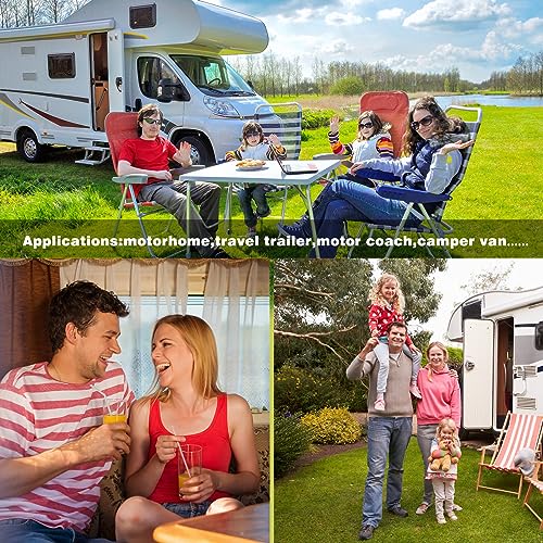 RV Propane Gas Detector, 12V DC, 85dB Alarm, Digital Display, Surface/Flush Mount, 5-Year Lifespan, Black