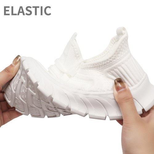 CMNZHK Women Running Shoes Tennis Walking Gym Sneakers Workout Fashion Atheltic Slip On Breathable Light Hikking Comfortable Jogging Shoe White Size 7.5