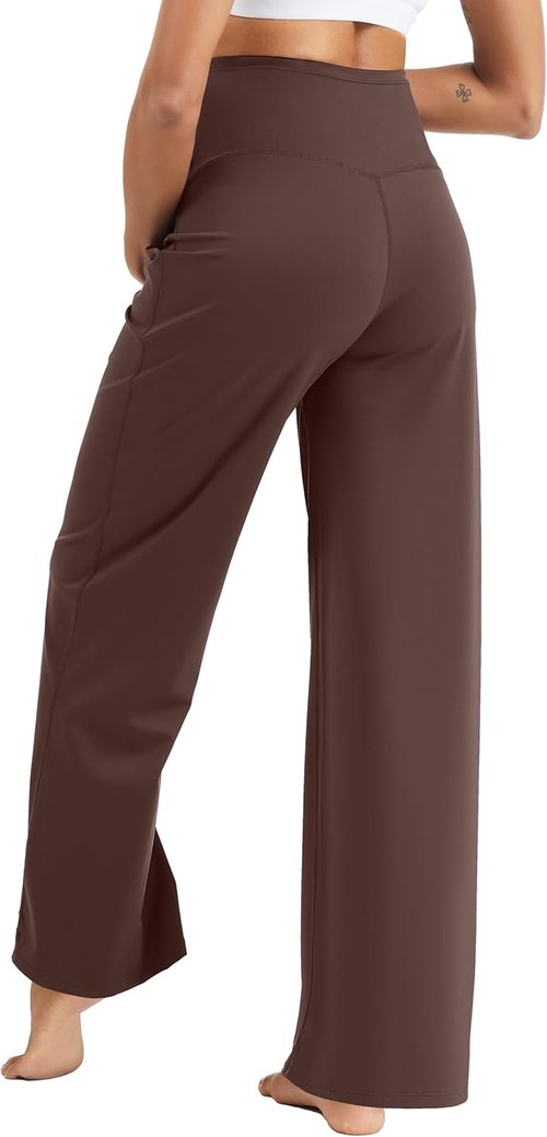 MathCat Women's Maternity Yoga Pants - Over The Belly Wide Leg Design | Soft & Stretchy Comfort