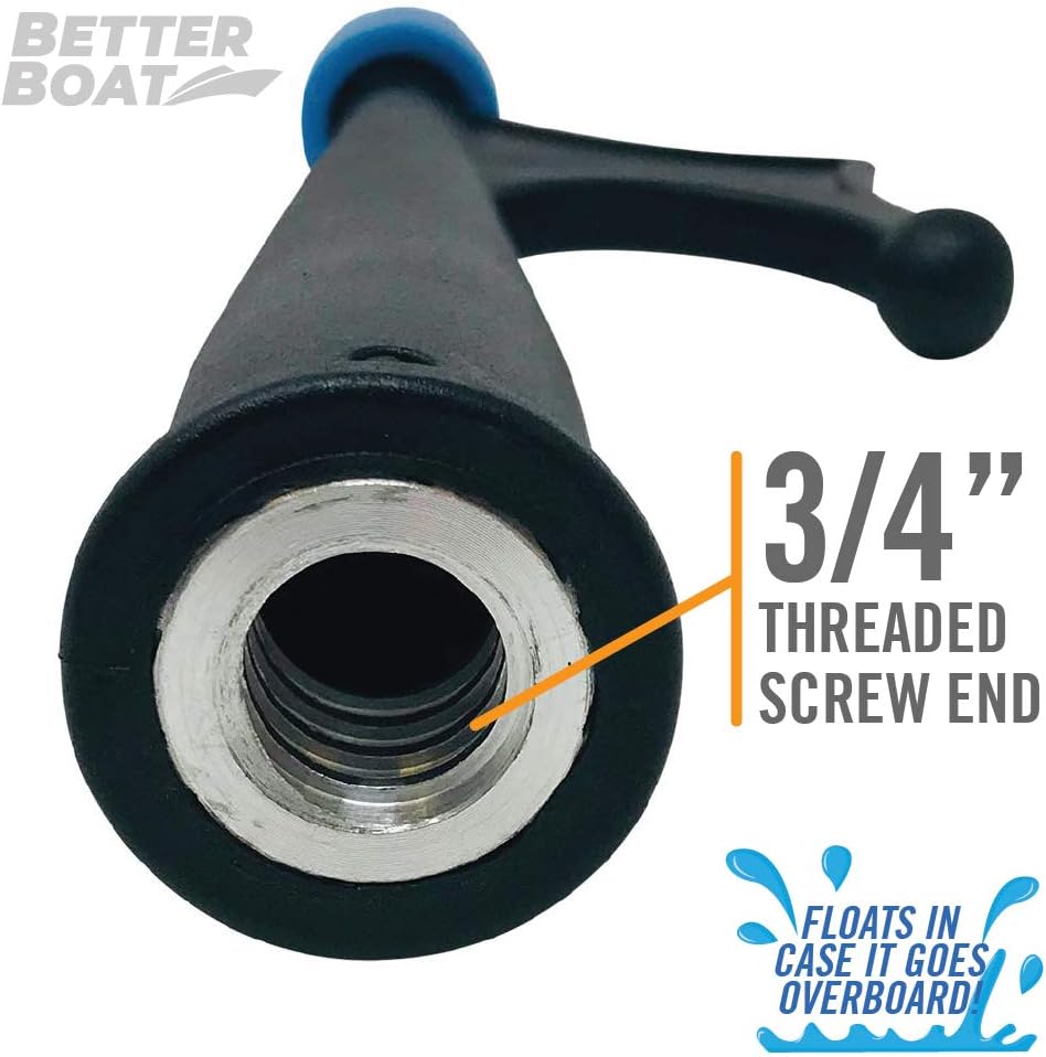 Telescoping Boat Hook Pole - Durable Docking Stick with 3/4" Thread Screw End | Marine Boating Accessory