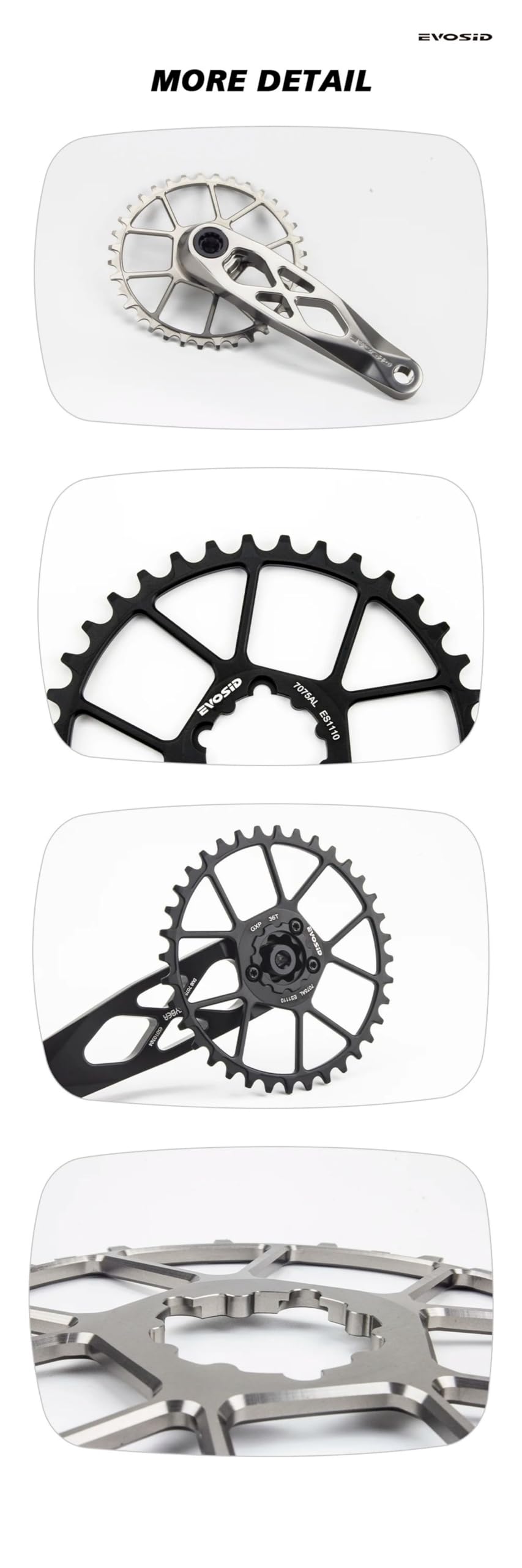 CobraCrawler MTB Bike Chainring Wide Narrow Teeth Chainwheel 8/9/10/11S Mountain Bicycle ChainWheel 32/34/36/38T Ultralight 55g 3-Nail (38T Black)