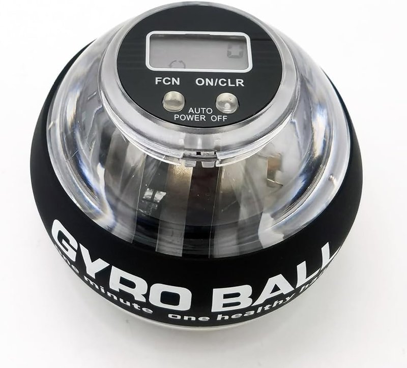 Wrist Power Gyro Ball with Counter, Curaball Torque Ball Hand Exerciser Grip Strength Trainer, Auto-Start Colorful LED Lighting