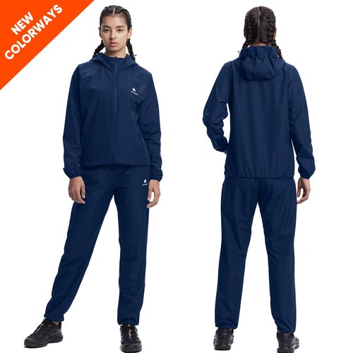 HOTSUIT Sauna Suit Women Machine Washable Sweat Sauna Jacket Pants Anti Rip Sweat Suits for Gym Workout