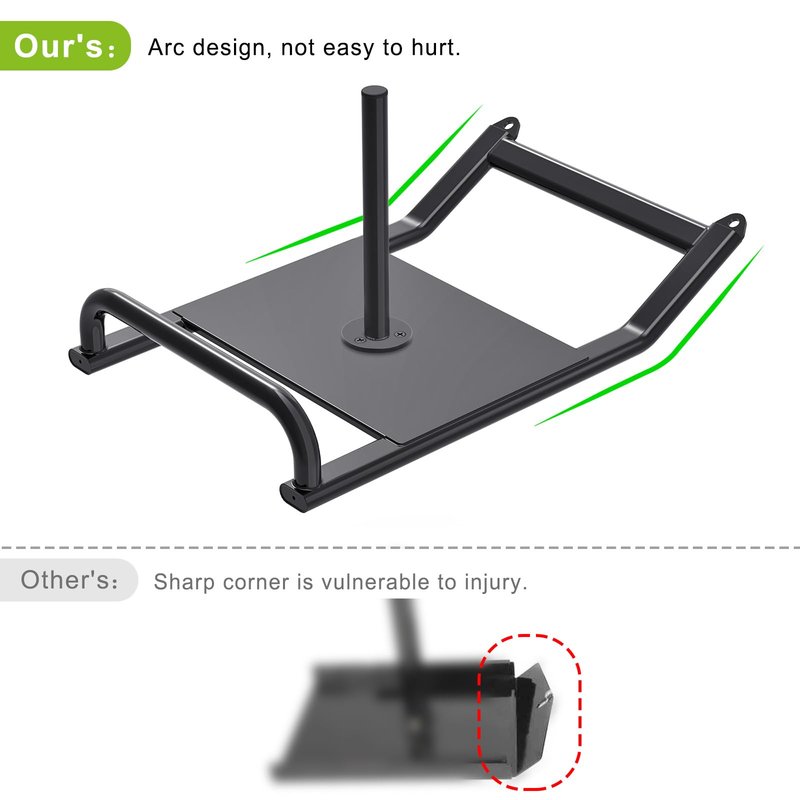 Dolibest Portable Weight Sled with Handle, Workout Sled for Fitness Strength Training and Speed Improvement, Innovative Design for Easy Obstacle Clearance, Suitable for 1-2" Weight Plates