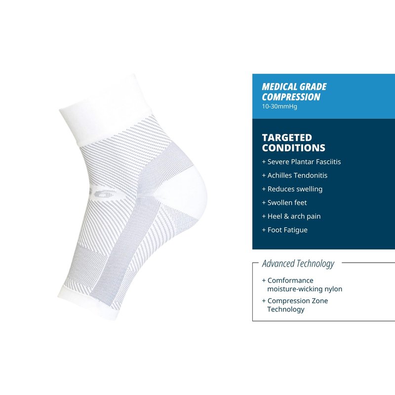 OS1st DS6 Decompression Sleeve – Single Sleeve for Resting Therapy – Moderate to Severe Plantar Fasciitis Relief, Achilles Tendonitis, Heel Pain & Foot Drop Support – Comfortable Night Splint Sock for Men & Women