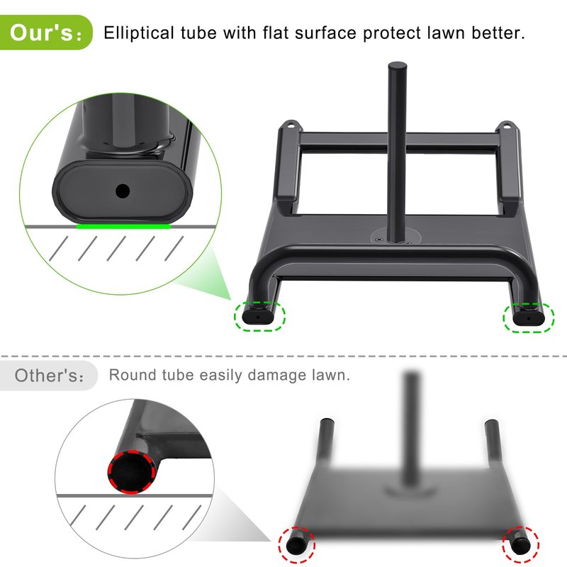 Dolibest Portable Weight Sled with Handle, Workout Sled for Fitness Strength Training and Speed Improvement, Innovative Design for Easy Obstacle Clearance, Suitable for 1-2" Weight Plates