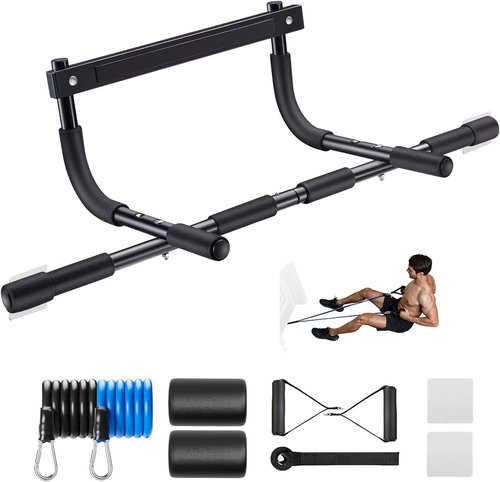 Ally Peaks Pull Up Bar for Doorway - Heavy-Duty Steel, Supports 440 lbs | Multi-Grip Indoor Fitness Trainer