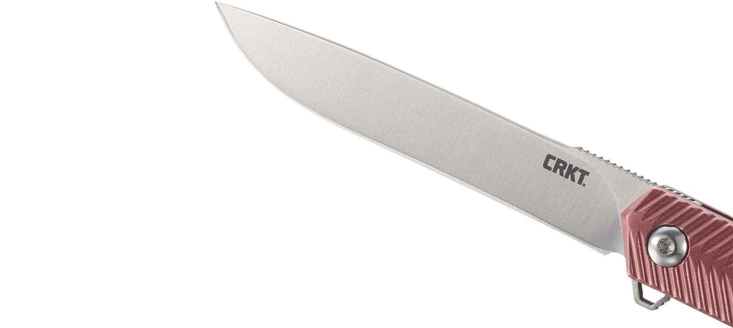 CRKT Stylus Everyday Carry EDC Pocket Folding Knife with Liner Lock: 12C27 Plain Edge Blade, Aluminum Handle, Pocket Clip, K820BXP