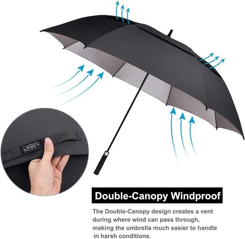 G4Free Extra Large Windproof Golf Umbrella - UV Protection, Automatic Open, 54/62/68 Inch Sizes