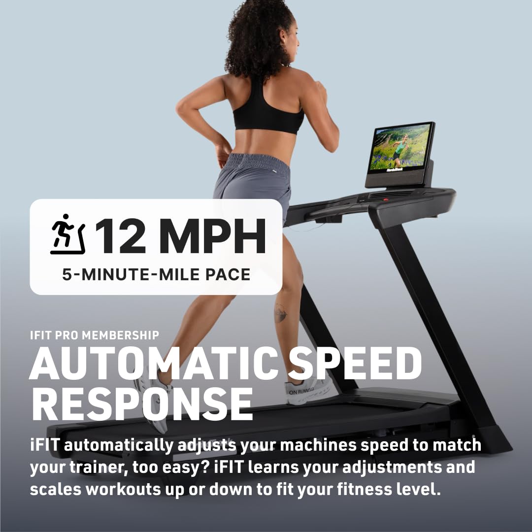 NordicTrack T Series 16 Treadmill - 16" Touchscreen, 0-12 MPH Speed, 0-12% Incline, iFIT Workouts, Black