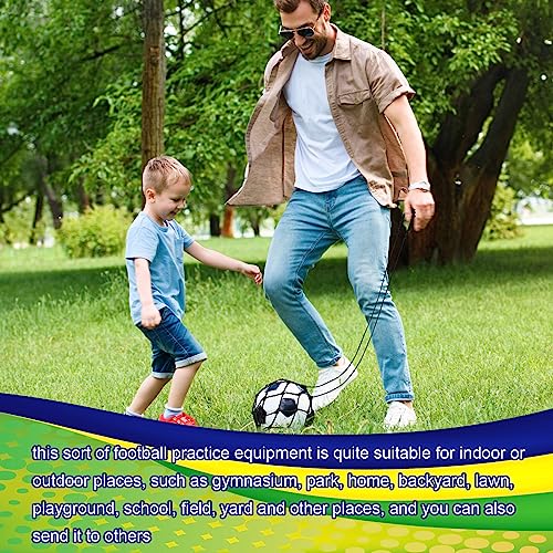 Windyun 12 Pcs Soccer Kick Trainer with Rebound Net - Black, Solo Practice Equipment