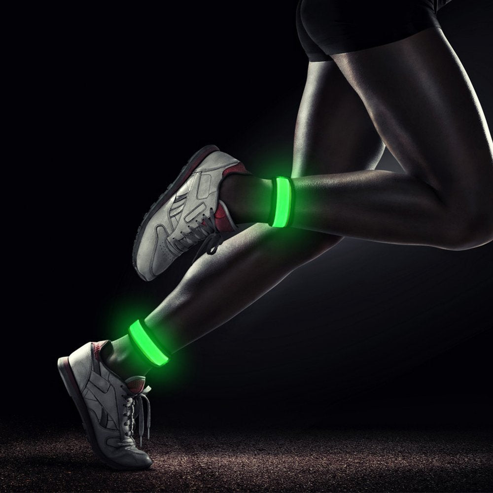 Fashion&cool LED Slap Band, USB Rechargeable Light Up Sport Armband, Glow in the Dark Adjustable Bracelets for Men&Women, Night Safety Lights for Running, Jogging Cycling, Hiking