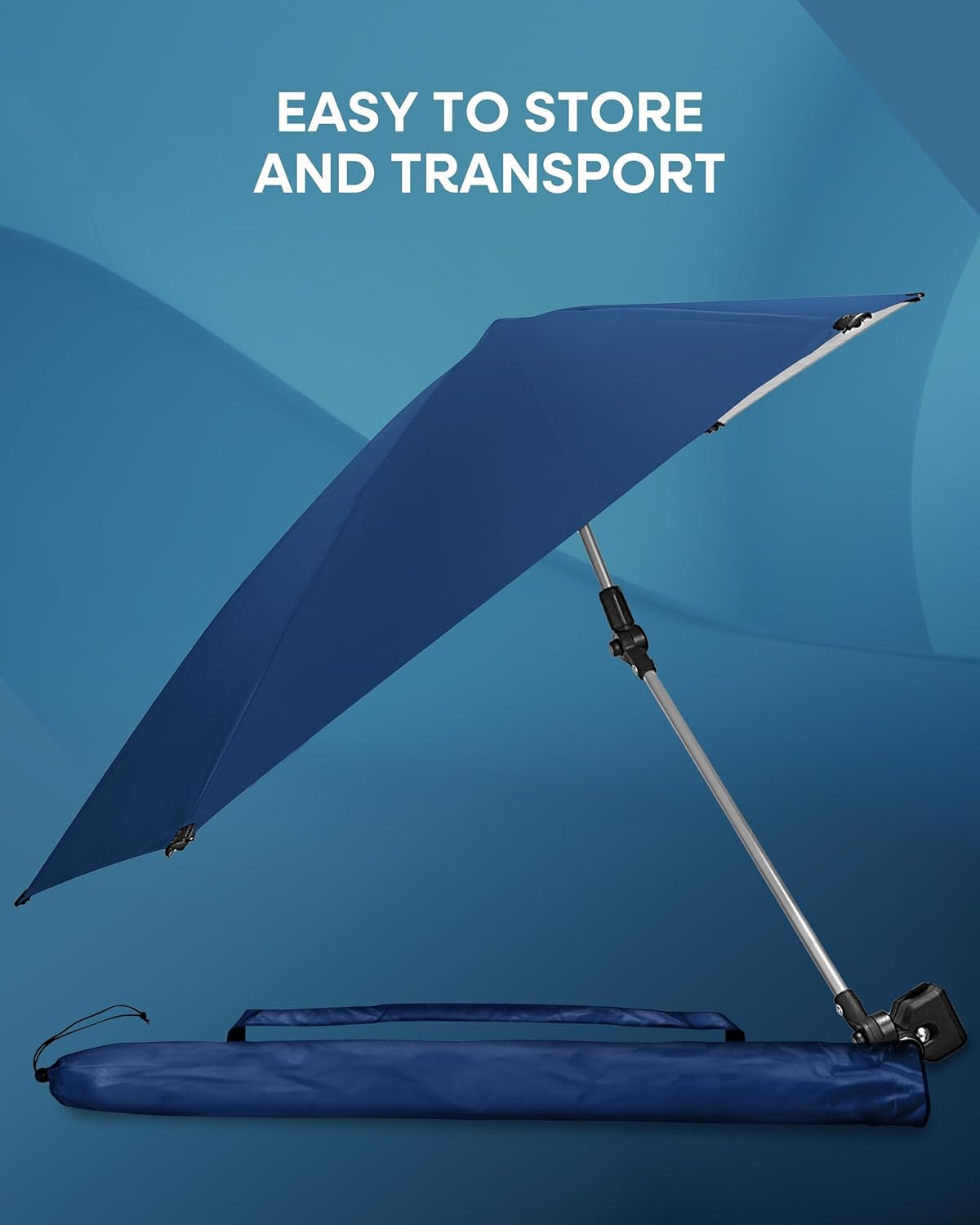 Sport-Brella Outdoor Umbrella - One-Touch Sun & Rain Protection | 54-Inch Diameter, SPF 50+ UV Block