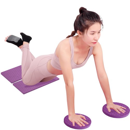 2-Pack TPE Yoga Knee Pads & Exercise Mat - Extra Thick Non-Slip Support for Plank, Push-Up, Kneeling, Pilates & Floor Workouts - Full Body Protection for Knees, Elbows, Wrists - Ideal Yoga Essentials for Women & Men