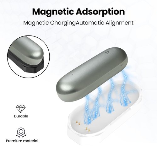 Compatible with PLAUD Note Pin Charger, 2 Pin Magnetic Charging Stand Charging Base for PLAUD NotePin Voice Recorder (White)